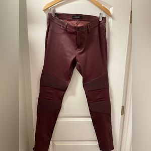 J brand lamb leather moto leggings pants 32